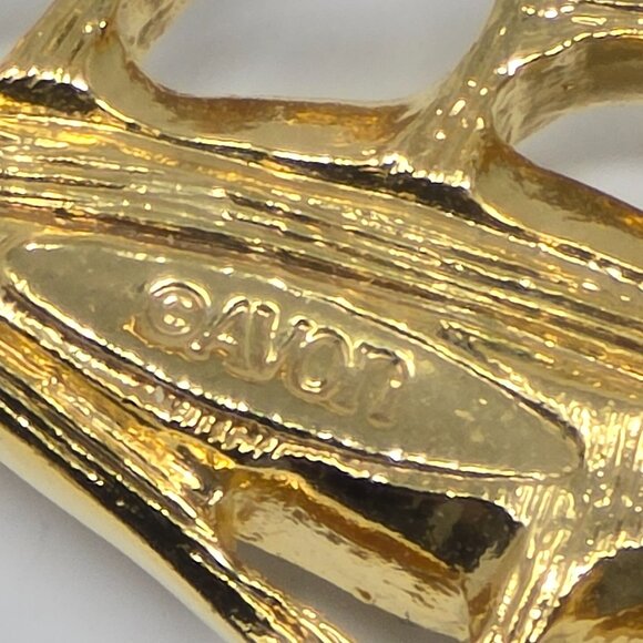 Vintage Avon Dragonfly Brooch Pink Stone Articulating Pearl Tassel - Picture 6 of 9